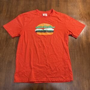 Burger King BK‎ Official Whopper Sandwich Red Employee Shirt Medium